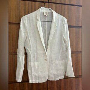 A Shirt Thing White Cotton Blazer
